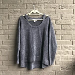 Michael Kors Cold Shoulder Grey Sweater
